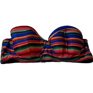 Beach Riot Women’s Small Emma Strapless Bikini Top - Fiesta Print
